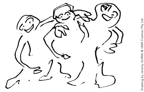 Drawing of happy innocent children by Jeremy Griffith - World Transformation Movement image Line drawing of happy innocent children by Jeremy Griffith